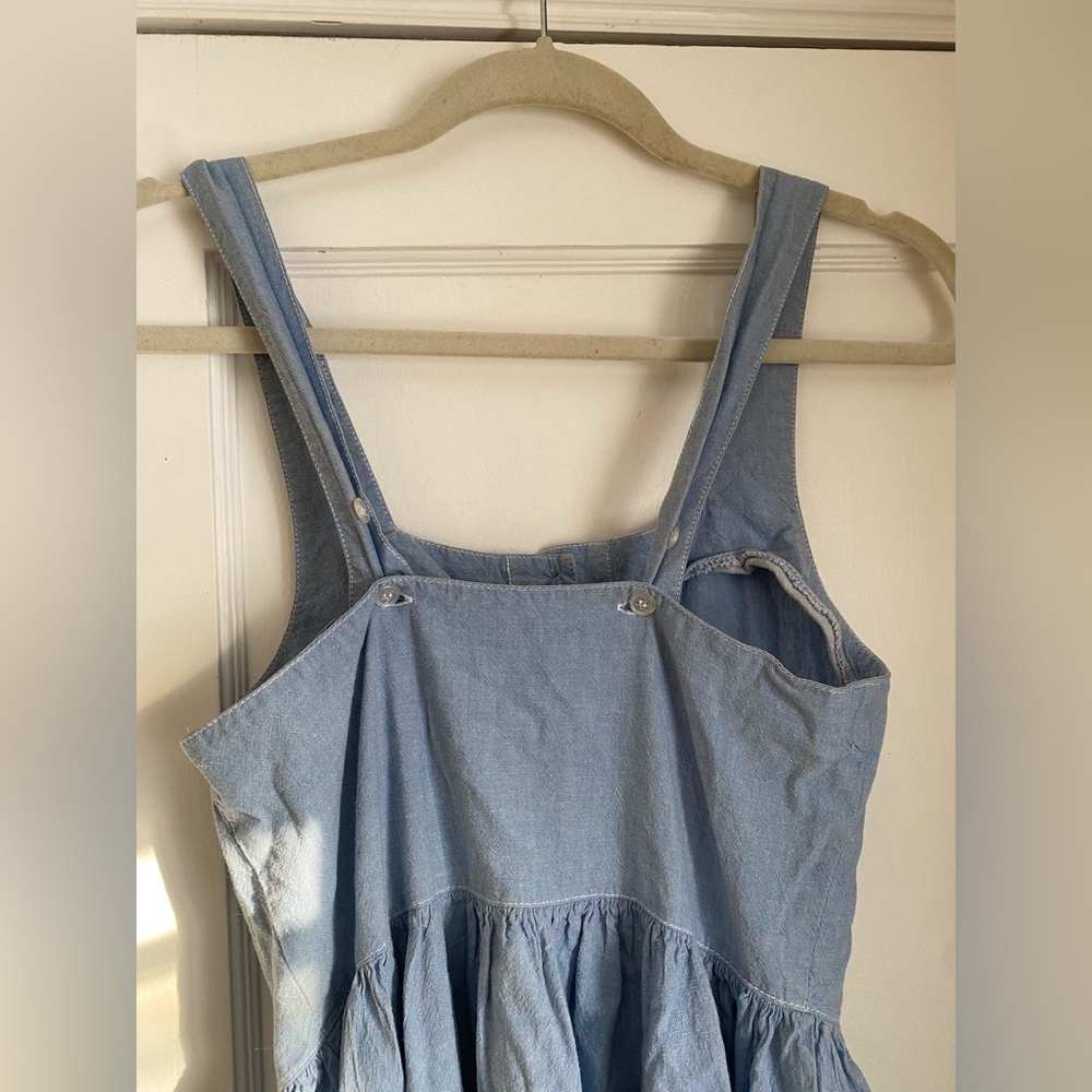 Adorable Vintage Denim High Waisted Midi Dress - Picture 8 of 8